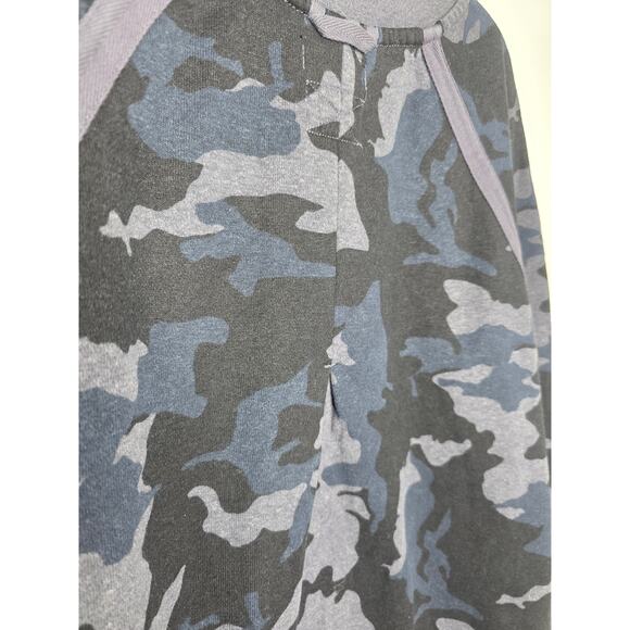 Prana blue black camo camoflauge hemp blend long sleeve sweatshirt - small - Picture 5 of 7